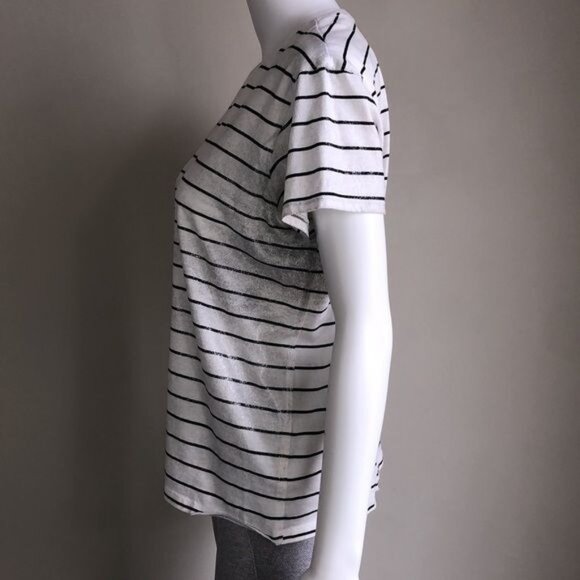 ATM Anthony Thomas Melillo Glitter Spray Striped Tee - L - Picture 5 of 7